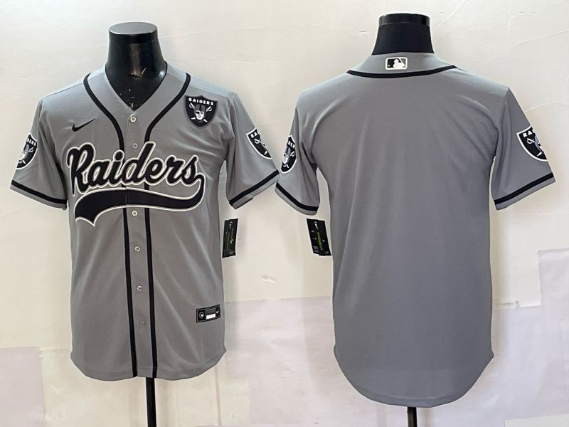 Men 2025 Oakland Raiders Blank Grey 3th generation Joint Name Nike Limited NFL Jersey style 054->oakland raiders->NFL Jersey